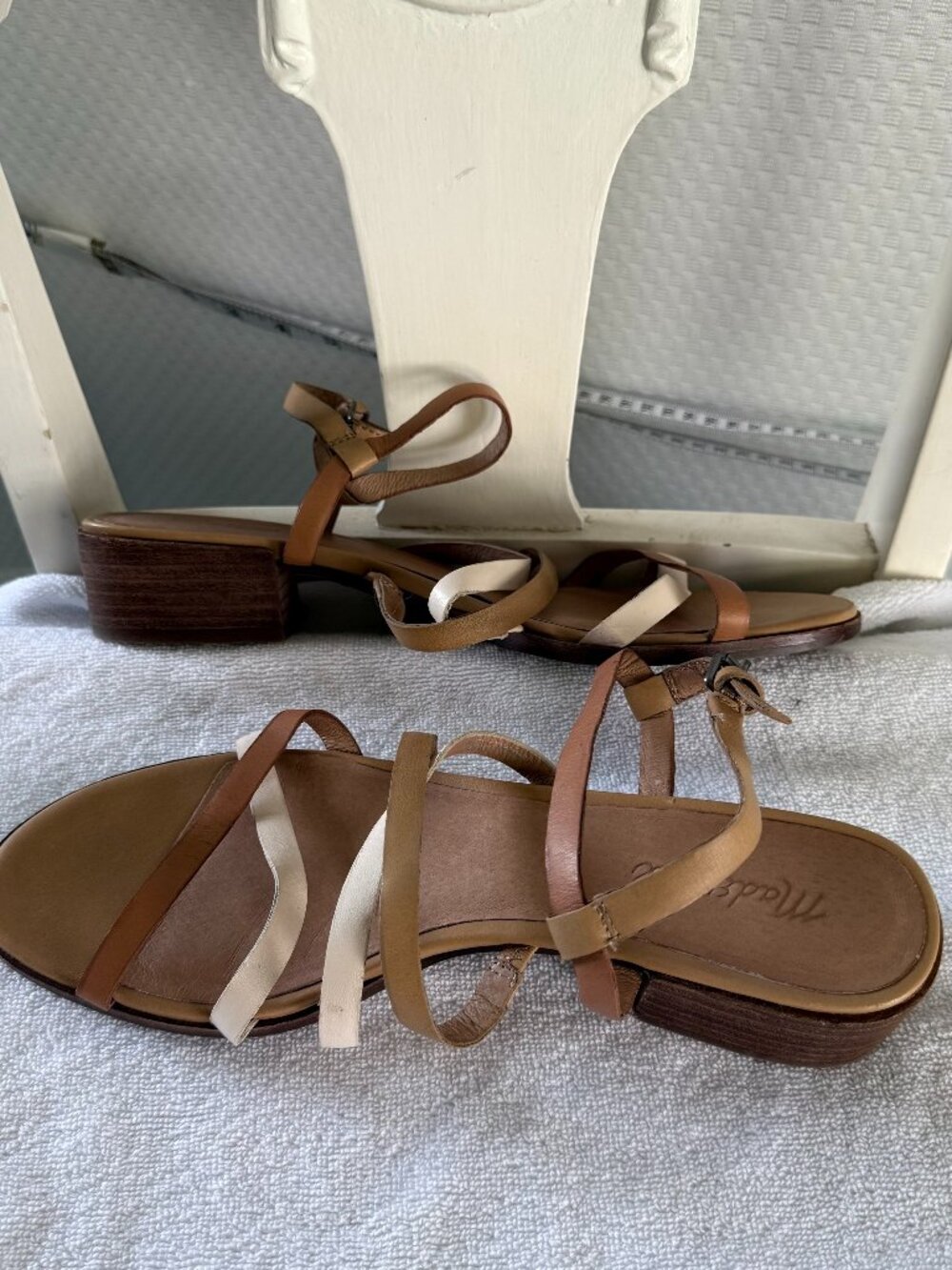 MADEWELL STRAPPY LEATHER SANDALS SIZE 9.5
